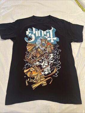 Ghost Graphic Band Tee Black Short Sleeve Heavy Metal Shirt